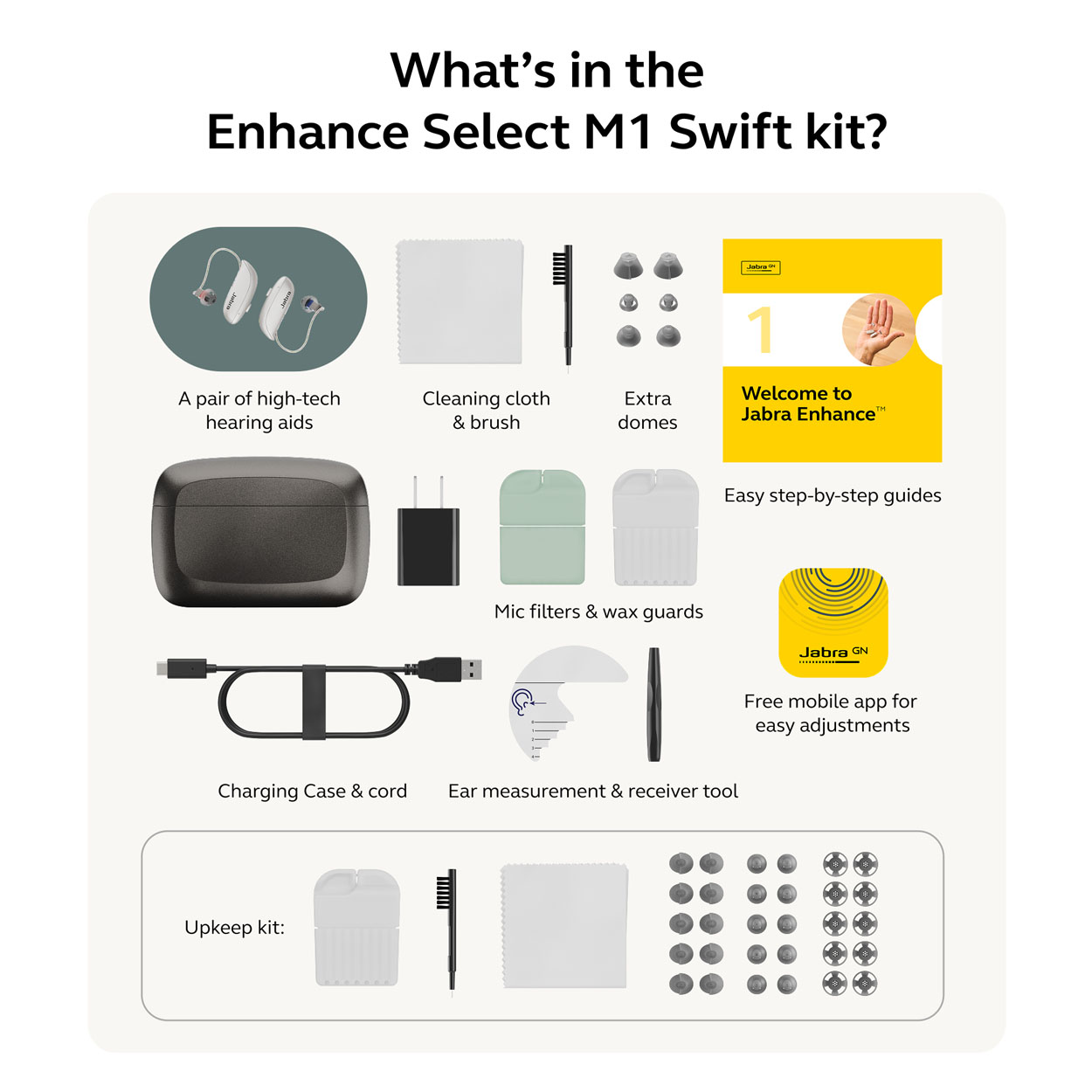 Jabra Enhance Select M1 Swift Bundle, Gold, image number 10