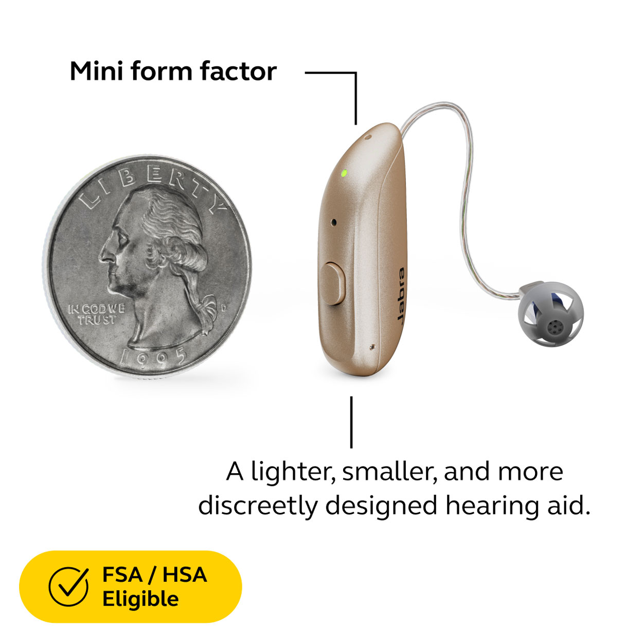 Jabra Enhance Select 300 Complete Bundle, Gold, image number 4