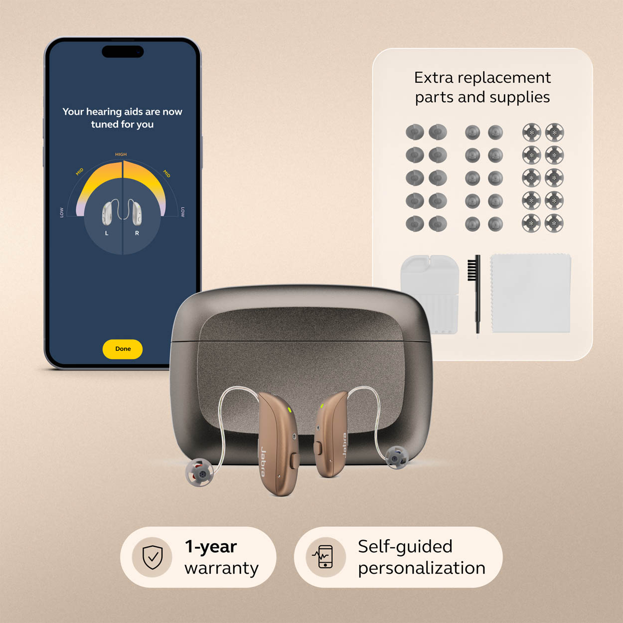 Jabra Enhance Select M1 Swift Bundle, Bronze, image number 1