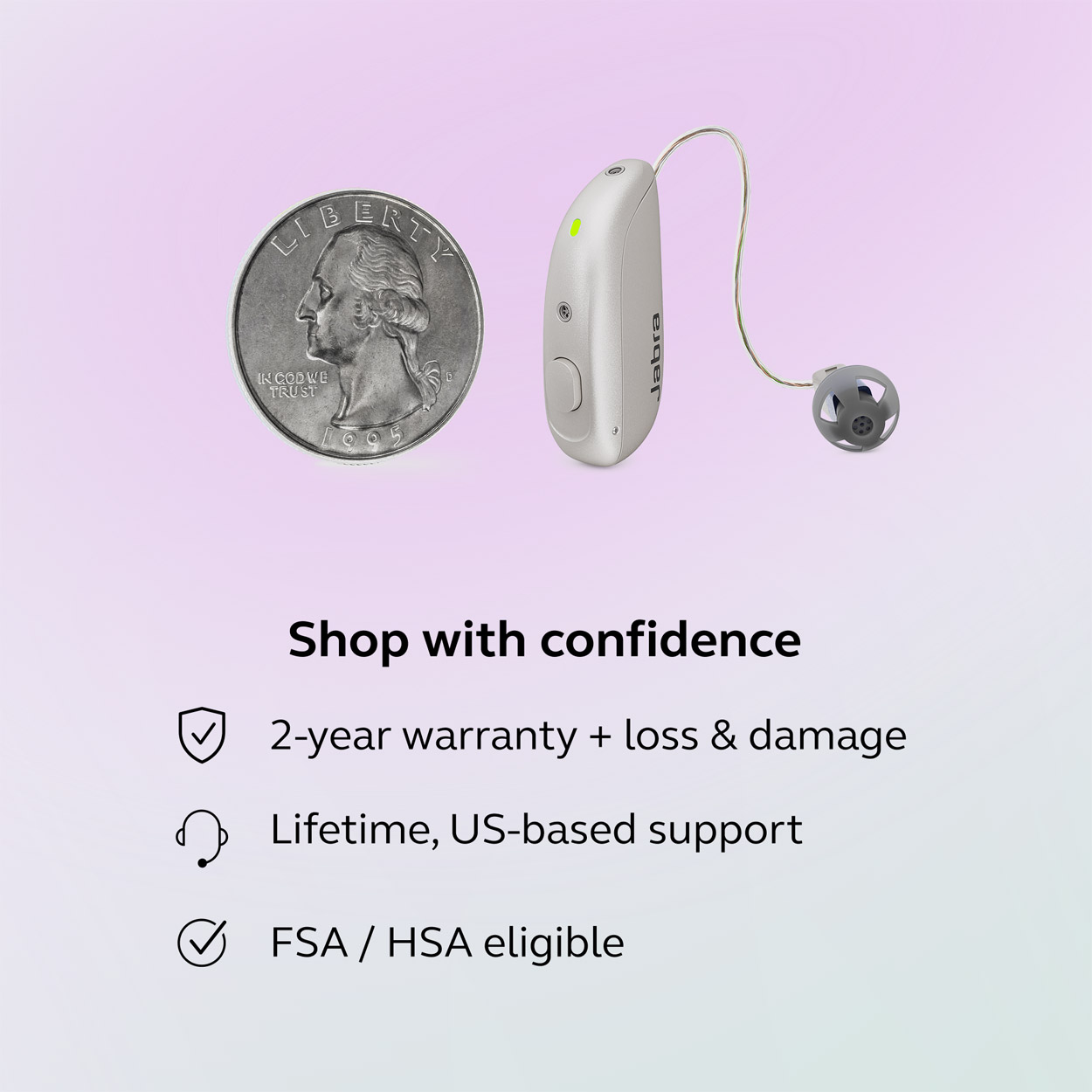 Jabra Enhance Select M3 Complete Bundle, Gold, image number 8