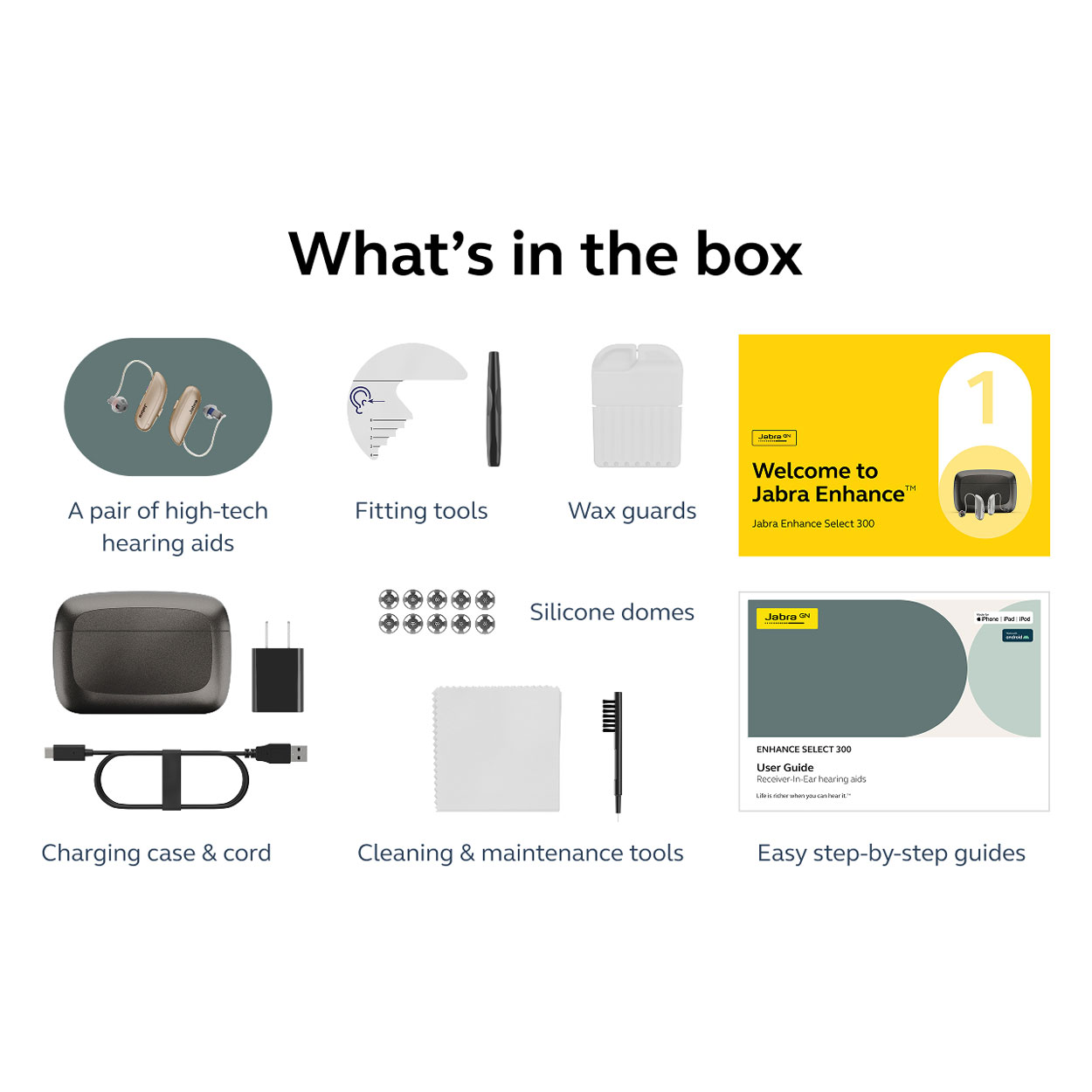 Jabra Enhance Select 300 Complete Bundle, Gold, image number 8