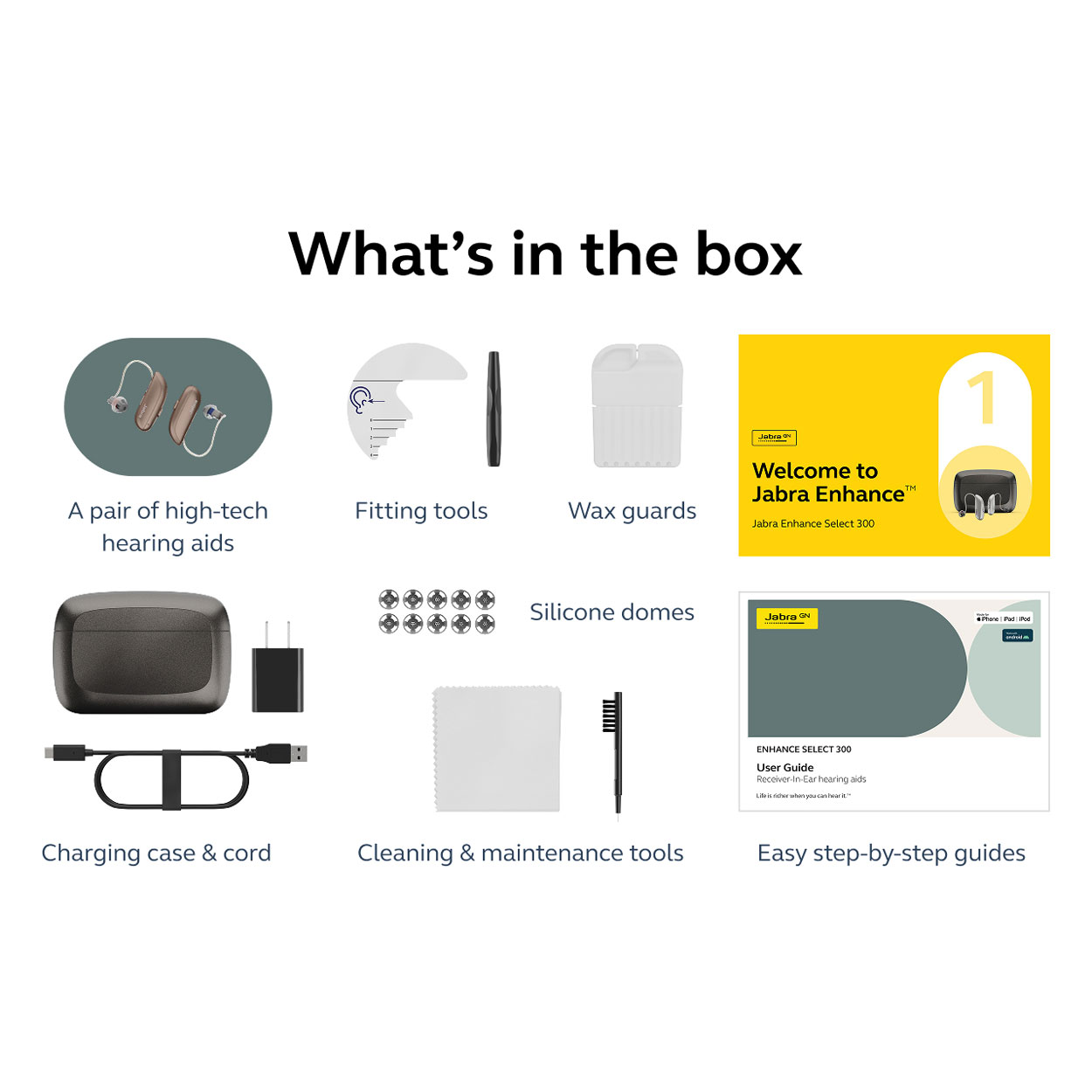 Jabra Enhance Select 300 Complete Bundle, Bronze, image number 8
