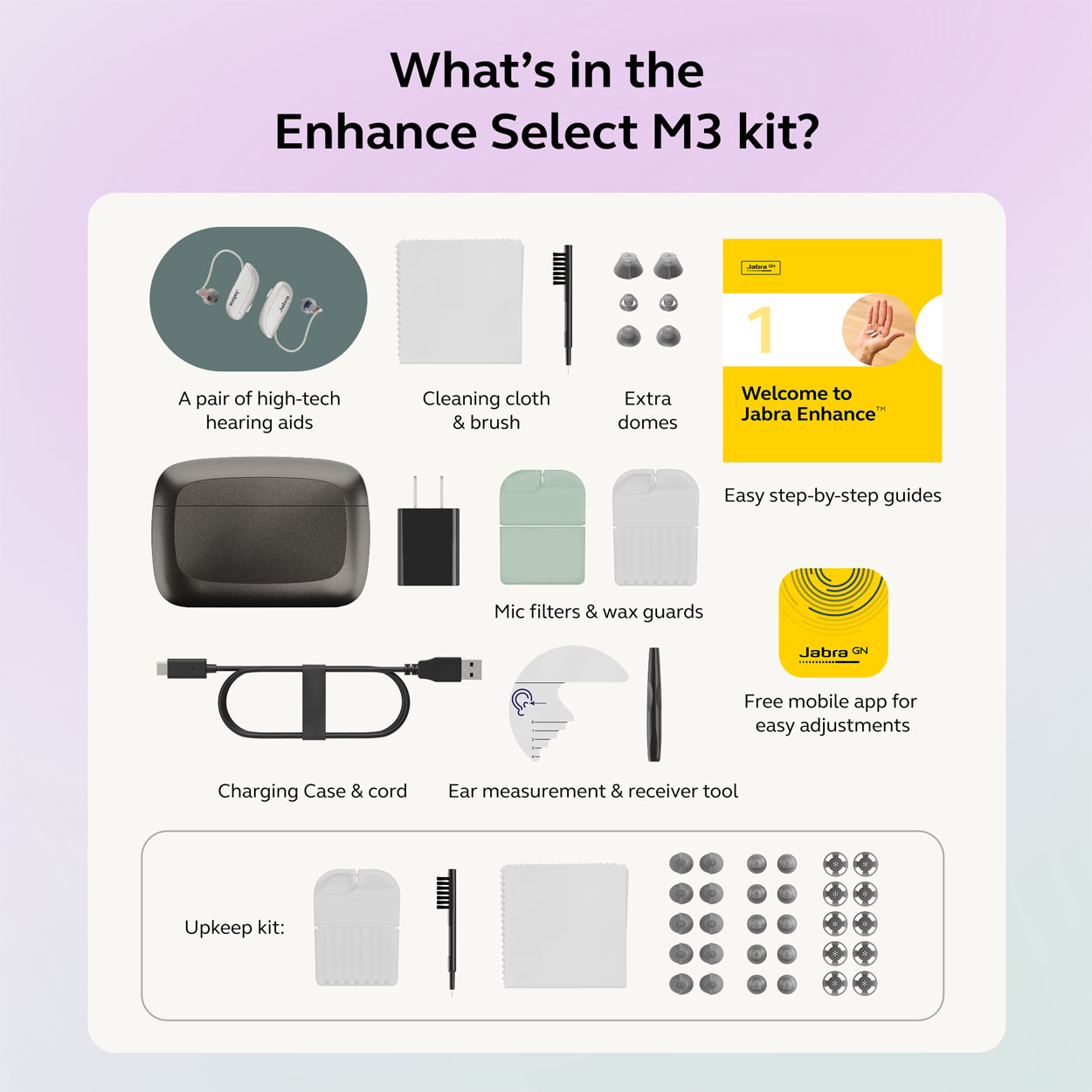 Jabra Enhance Select M3 Complete Bundle, Gold, image number 10
